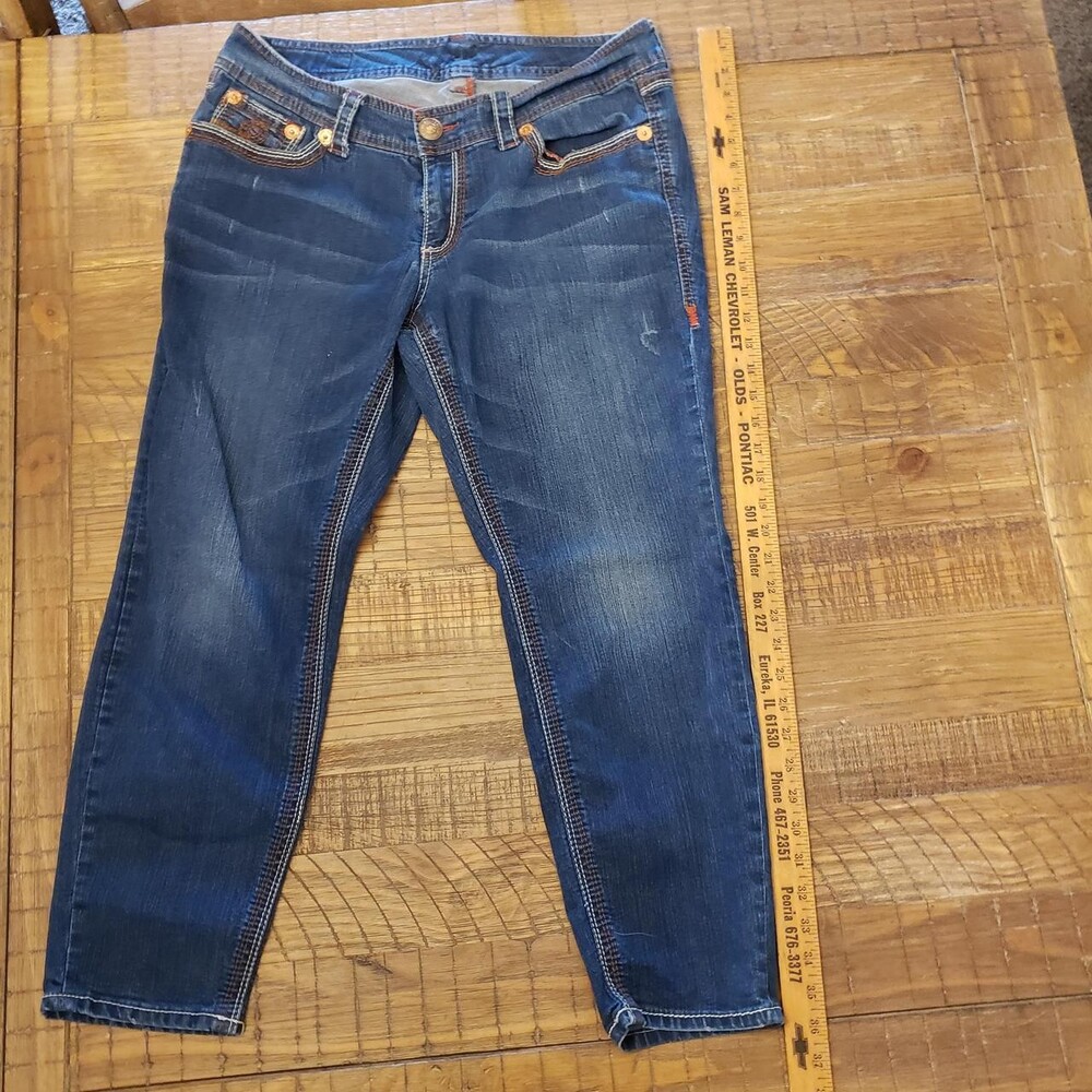 Seven7 Women's Blue and Navy Jeans